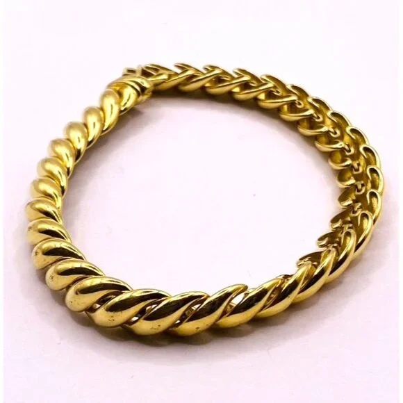 David Yurman Sculpted 18K Yellow Gold  Bracelet 8mm Wide - Picture 11 of 13